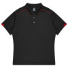 Hamilton Mens Polos Black Red